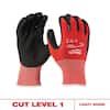 Milwaukee Cut-Resistant Nitrile Dipped Gloves, Large